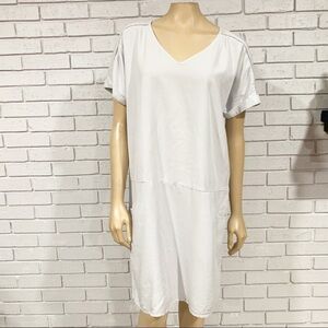 Pure Navy Women’s LightGrayShort‎ Sleeve Trim Dress